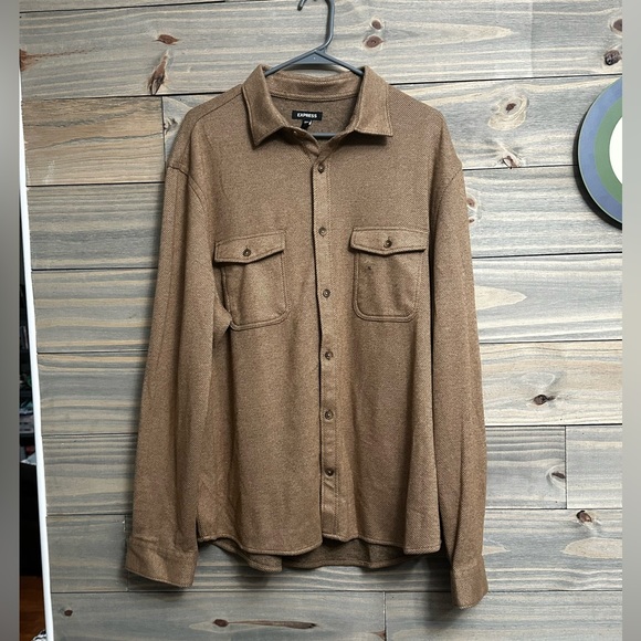 Express Other - Express men’s Express Herringbone Double Pocket Sweater Shirt Men's